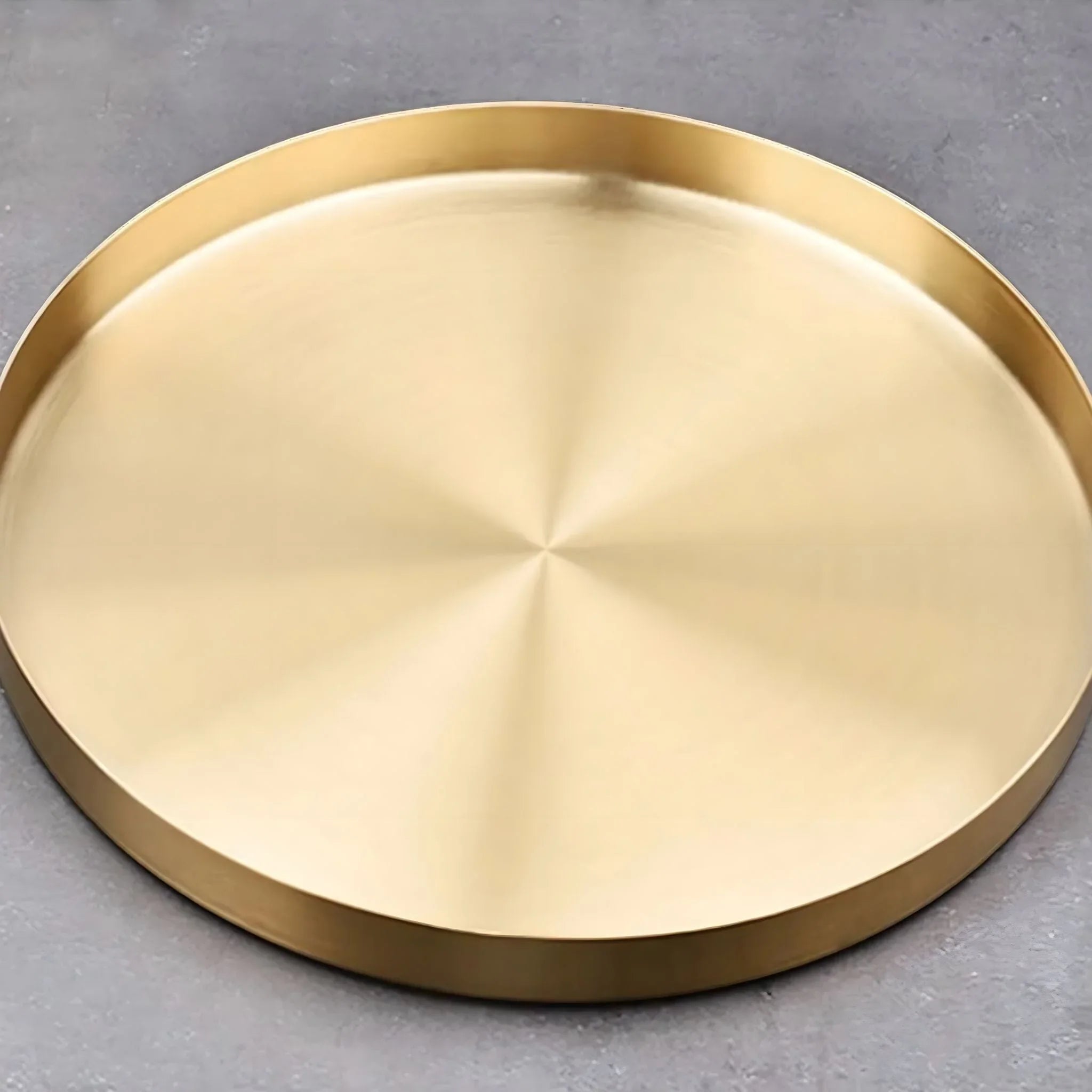 Elegant Round Organizer Tray | Stainless Steel with Gold Finish | Stylish Storage Solution for Kitchen and Home 5