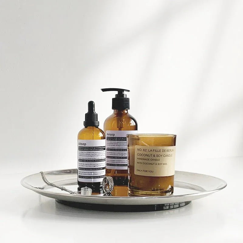 Elegant Serving Tray | Stainless Steel Serveware with Easy-Clean Surface | Perfect for Effortless Entertaining and Serving 2