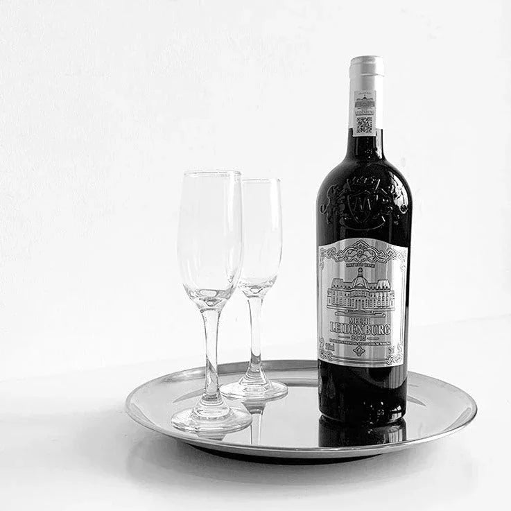 Elegant Serving Tray | Stainless Steel Serveware with Easy-Clean Surface | Perfect for Effortless Entertaining and Serving 5