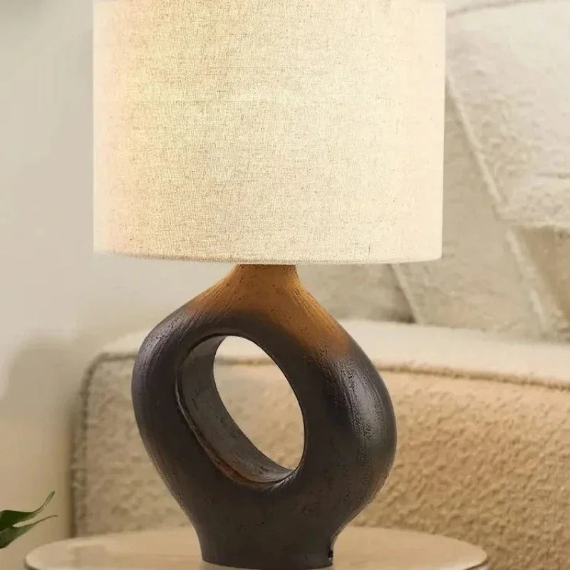 Elegant Table Lamp | Minimalist Design with Soft Fabric Shade | Stylish Nightstand Lighting for Warm Ambiance 4