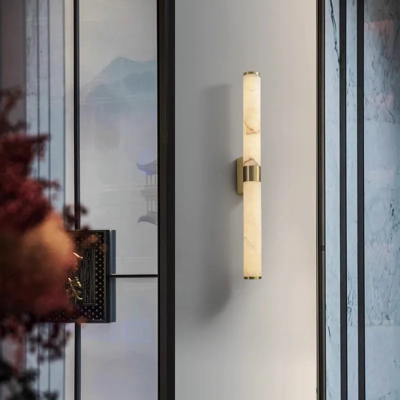 Elegant Wall Sconce Lighting | Modern Marble Design with LED Illumination | Versatile Wall Lamp for Stylish Home Decor 4