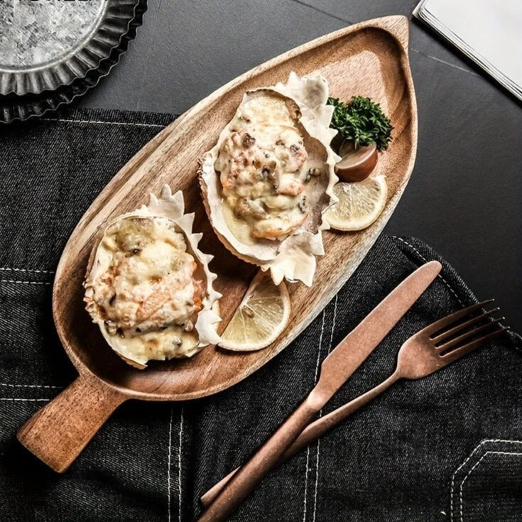 Elegant Wooden Serving Plate | Handcrafted Platter for Tapas & Decor 3