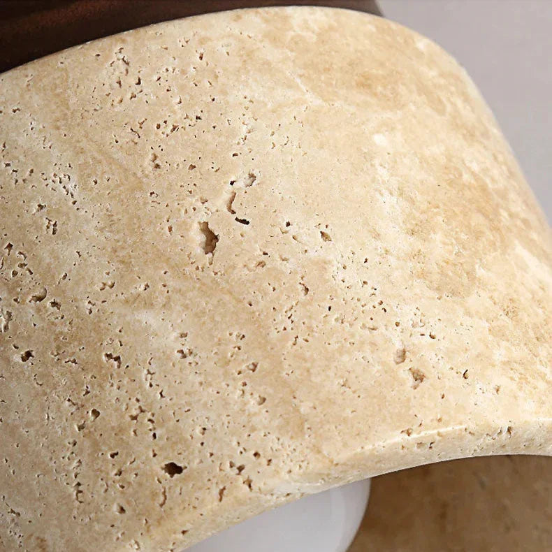 Elegant | Flush Mount Ceiling Light with Travertine Shade | Minimalist Design for Hotels and Restaurants 3