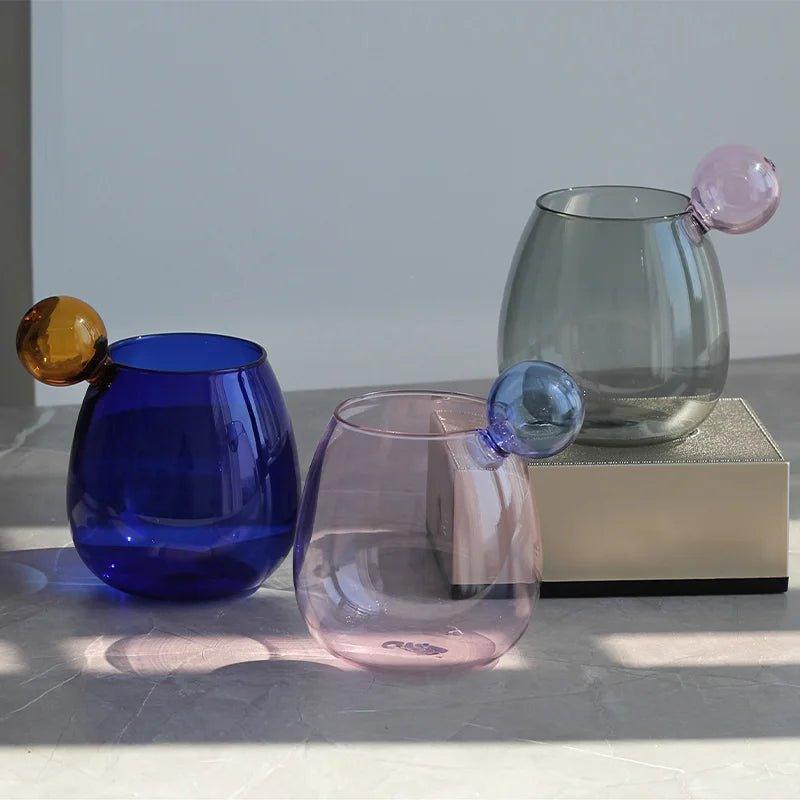 Elliot Collection | Glass Cup with Unique Round Design | Ergonomic Shape for Comfortable Grip 2