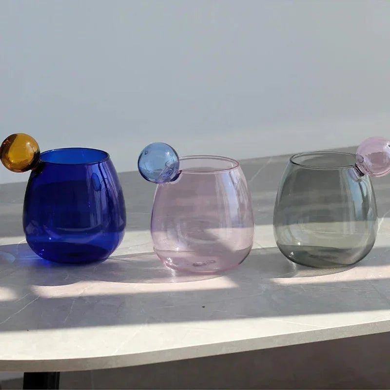 Elliot Collection | Glass Cup with Unique Round Design | Ergonomic Shape for Comfortable Grip 3