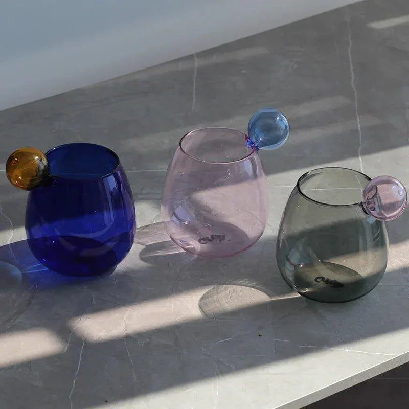 Elliot Collection | Glass Cup with Unique Round Design | Ergonomic Shape for Comfortable Grip 4