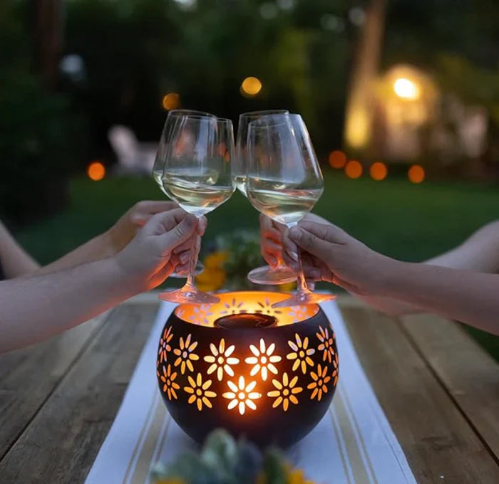 FloraGlow | Candle Holder with Adjustable Brightness & Elegant Floral Design | Perfect for Ambient Lighting 3