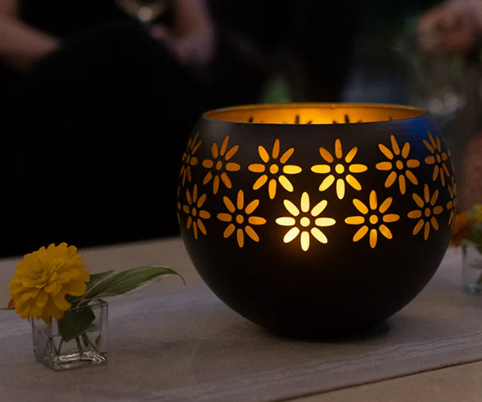 FloraGlow | Candle Holder with Adjustable Brightness & Elegant Floral Design | Perfect for Ambient Lighting 5