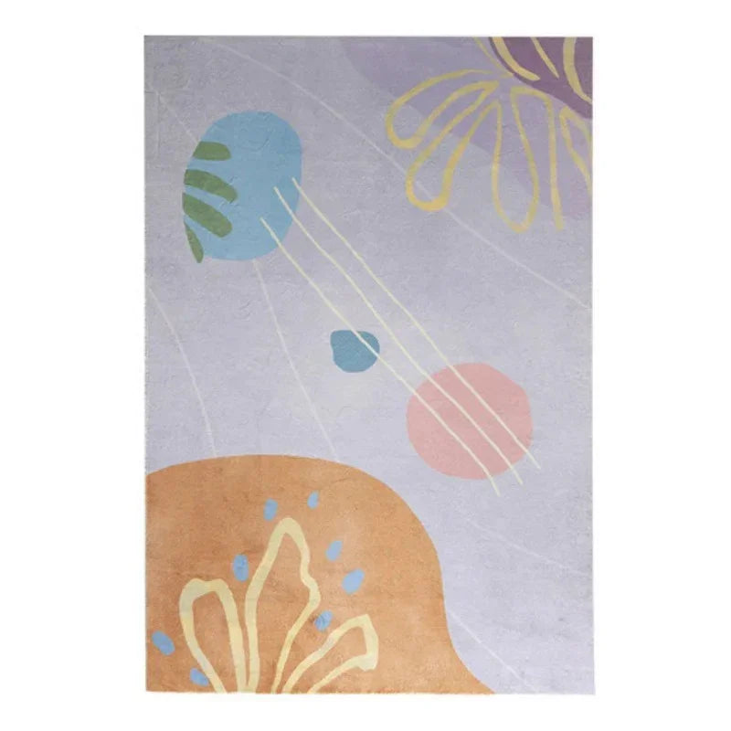 Geometric Area Rug with Non-Slip Backing | Soft Polyester for Living Room Comfort 17