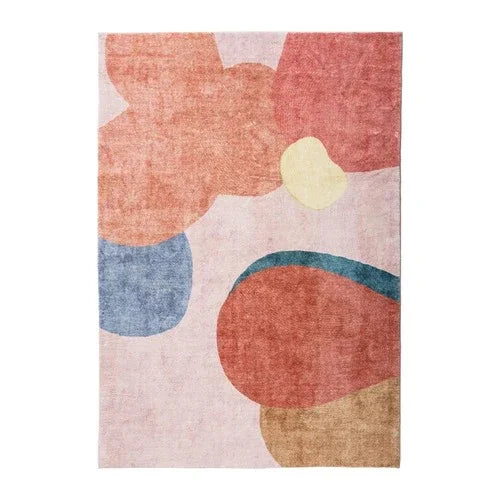 Geometric Area Rug with Non-Slip Backing | Soft Polyester for Living Room Comfort 19