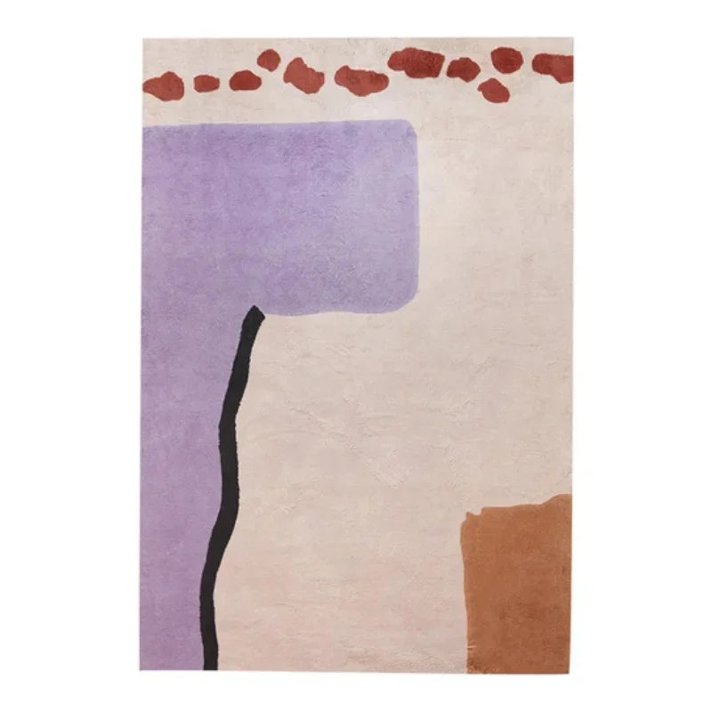 Geometric Area Rug with Non-Slip Backing | Soft Polyester for Living Room Comfort 20