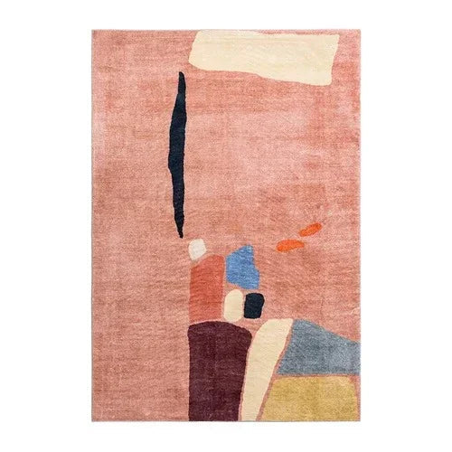 Geometric Area Rug with Non-Slip Backing | Soft Polyester for Living Room Comfort 22