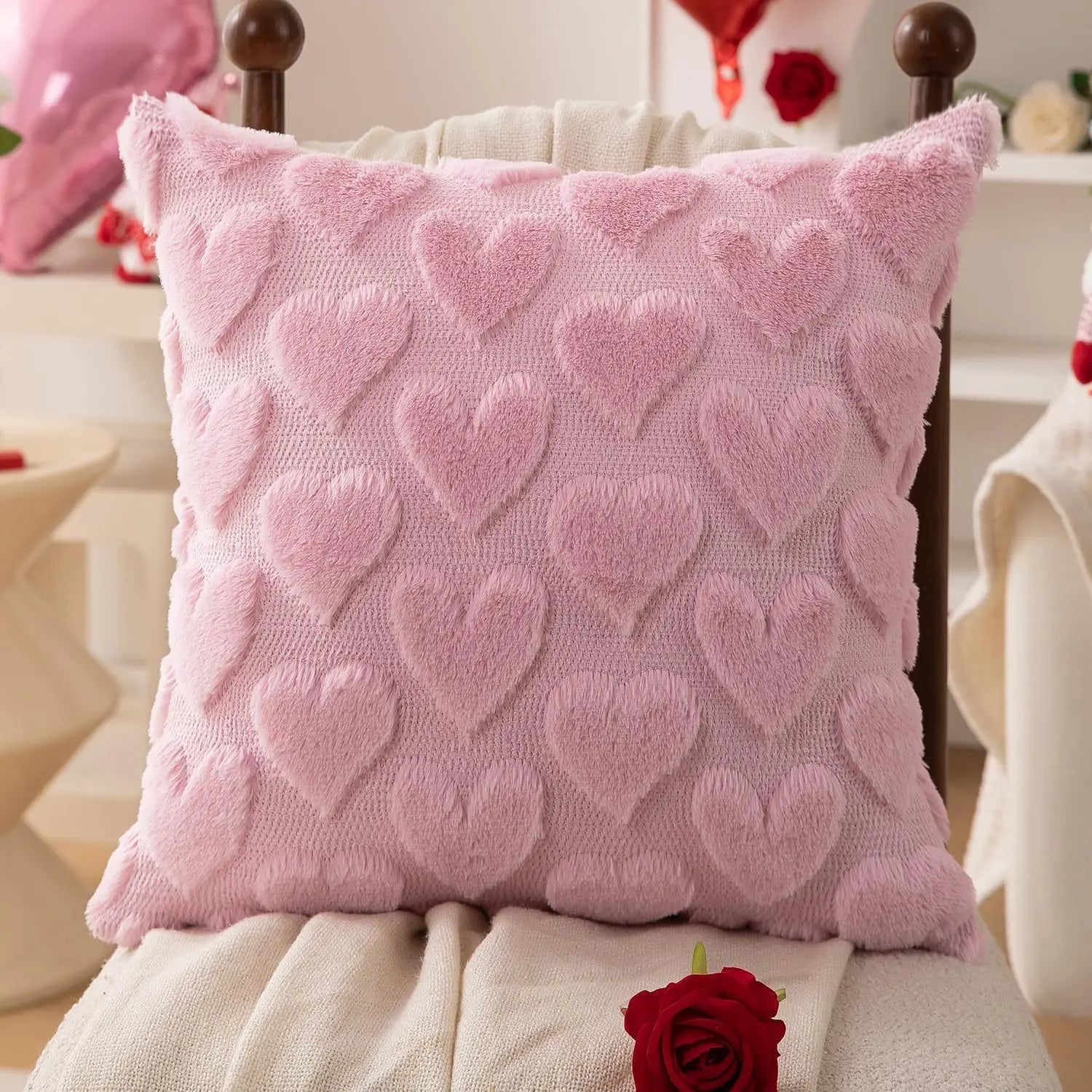 Heart Decorative Cushion | Soft Comfort 30x40CM | Cozy Throw Pillow for Couch and Bedroom 0