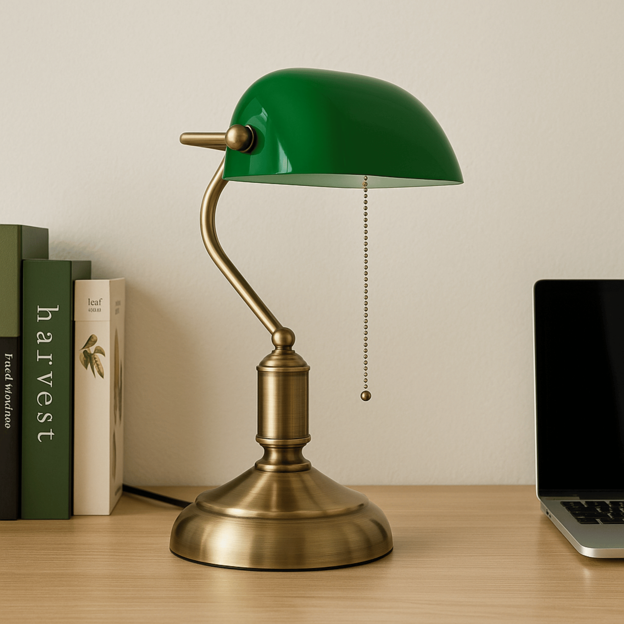 Heritage Green | Desk Lamp with Adjustable Shade & 3 Lighting Modes | Vintage Style for Modern Workspaces 0