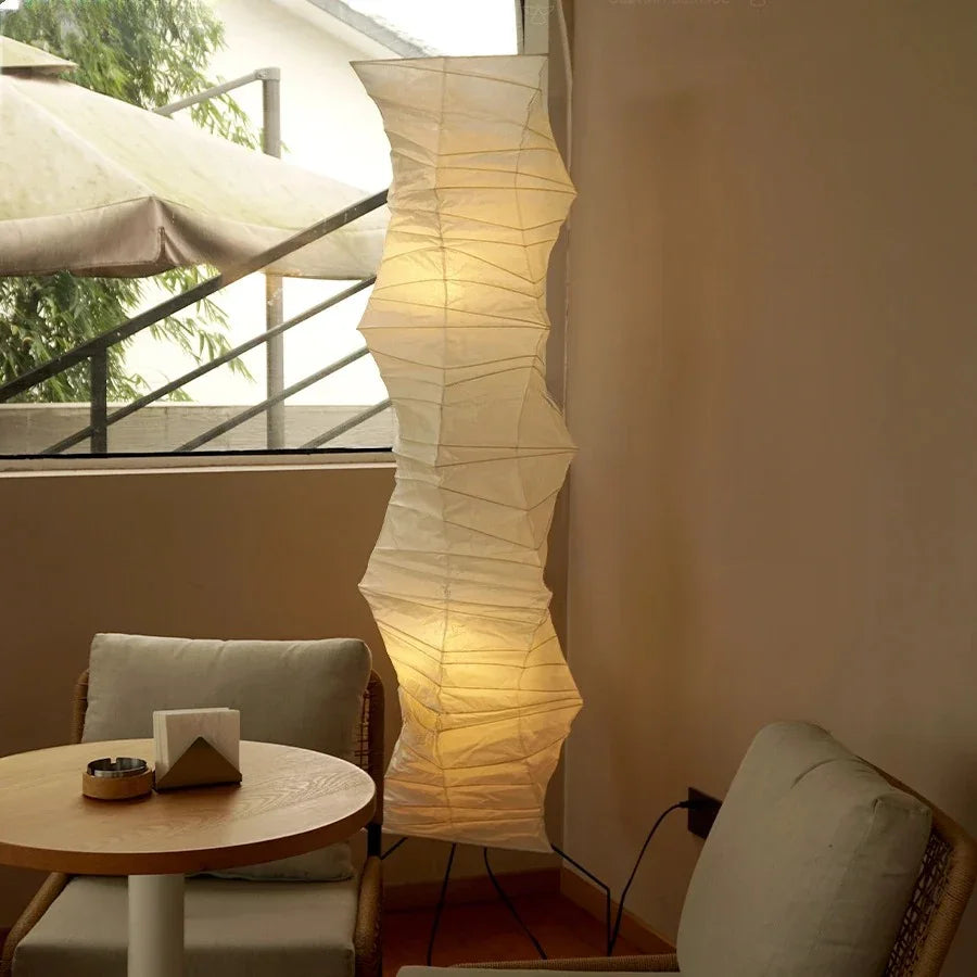 Ivy Collection | Modern Floor Lamp with Handcrafted Rice Paper Shade | Elegant Ambient Lighting for Serene Spaces 11