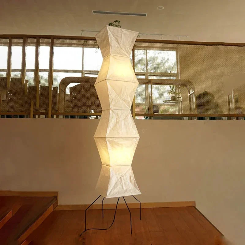 Ivy Collection | Modern Floor Lamp with Handcrafted Rice Paper Shade | Elegant Ambient Lighting for Serene Spaces 8
