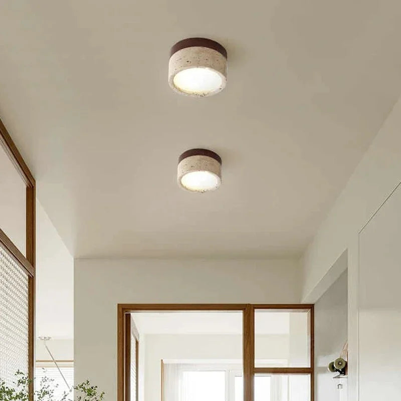Jordyn | LED Downlight with Natural Stone & Wood Design | Surface Mounted for Elegant Modern Lighting 3