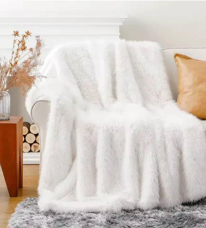 Juliana Collection | Throw Blanket with Ultra-Soft Faux Fur | Elegant Décor for Cozy Comfort 2