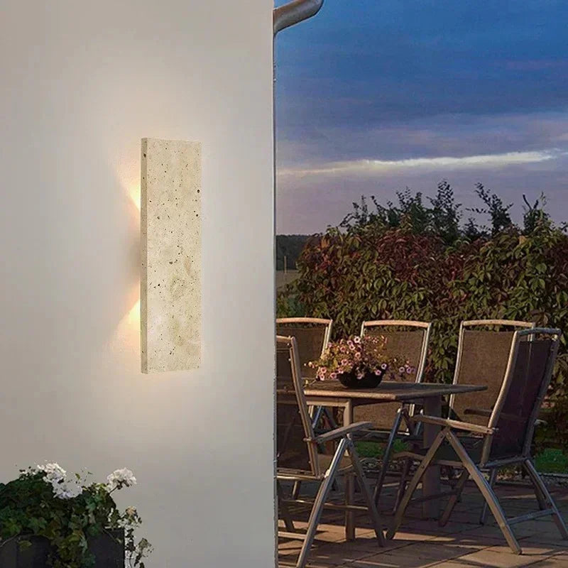 LED Wall Sconce Lighting with Natural Stone Design | Dimmable Outdoor Wall Lights for Modern Ambiance 1