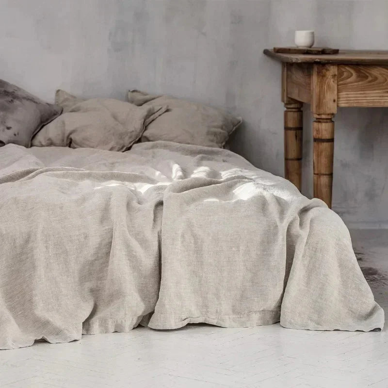 Linen Haven | Luxurious Bedding Set with 100% Washed Linen | Breathable Comfort for Cozy Sleep 1