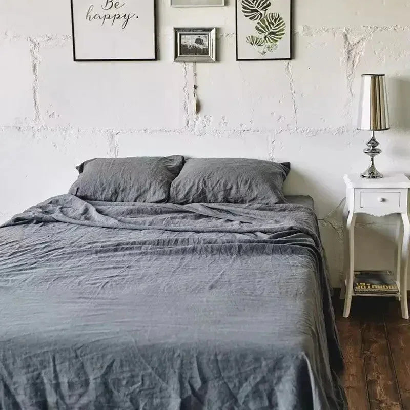 Linen Haven | Luxurious Bedding Set with 100% Washed Linen | Breathable Comfort for Cozy Sleep 5