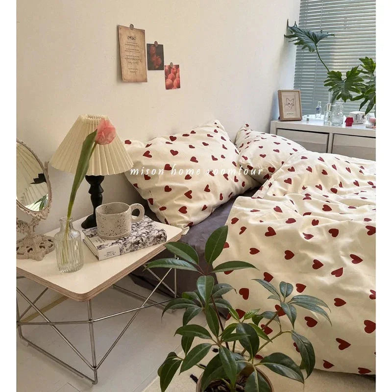 Love Heart | Elegant Bedding Set with Duvet Cover & Pillowcases | Timeless Comfort for Any Bedroom 7