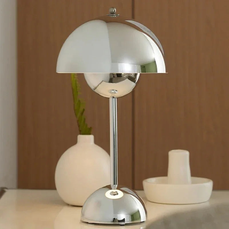 Lunada | Chrome Table Lamp with Dimmable LED for Cozy Ambiance & Elegant Design 2