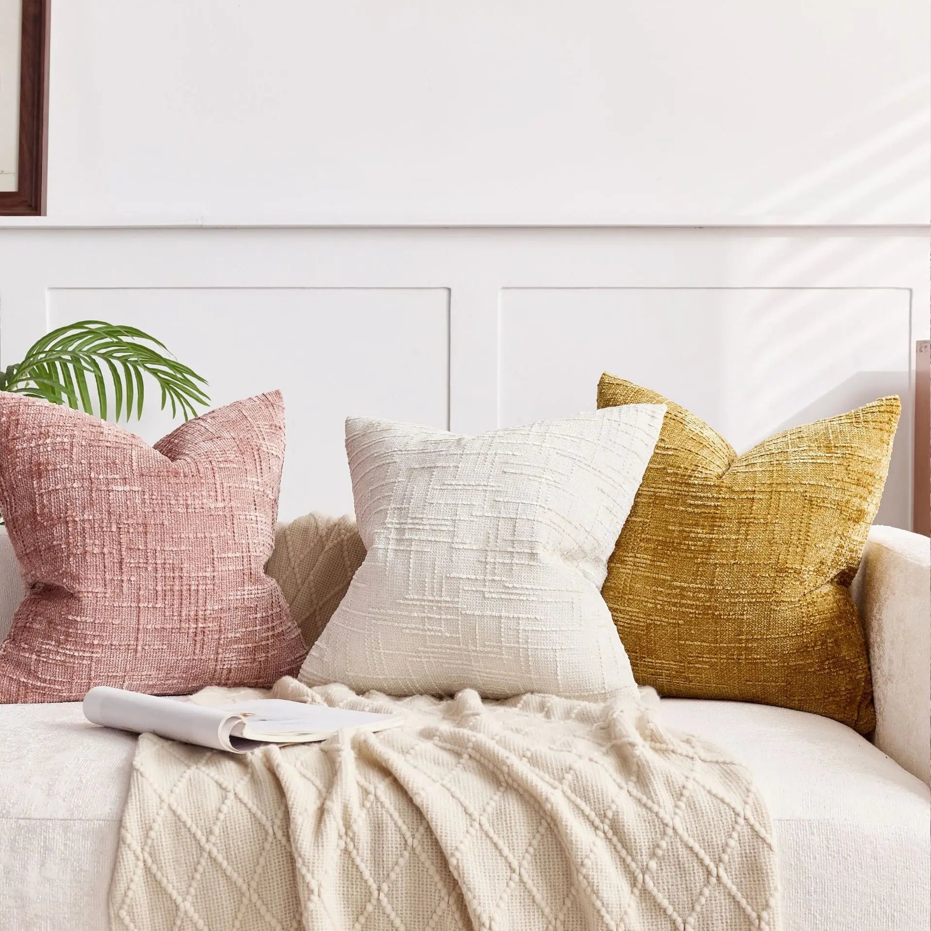 Luxina | Chenille Throw Pillow with Bamboo Structure | Cozy Decorative Accent for Modern Living Spaces 2