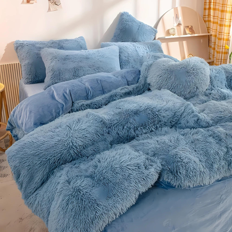 Luxurious Velvet Bedding Set | 3-Piece Duvet Covers with Pillowcases | Soft and Warm for Autumn Comfort 1