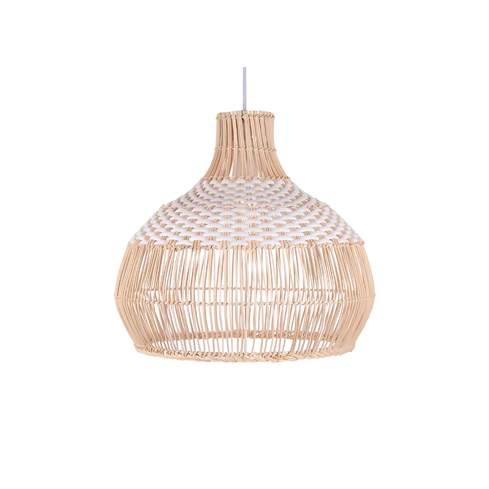 Maui Collection | Rattan Pendant Light with Handwoven Shade | Ambient Hanging Lighting for Cozy Spaces 0