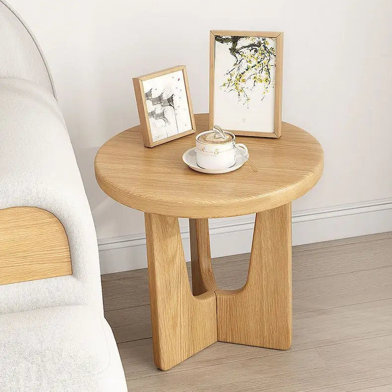 Minimalist Pine Wood Bedside Table with Rounded Top | Stylish Design for Living Rooms and Bedrooms 1