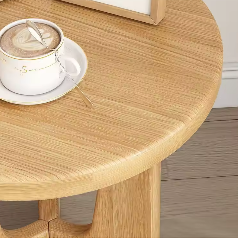 Minimalist Pine Wood Bedside Table with Rounded Top | Stylish Design for Living Rooms and Bedrooms 6