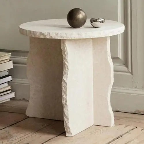 Minimalist Travertine Side Table with Elegant Design | Perfect for Indoor Spaces 4
