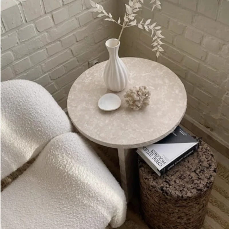 Minimalist Travertine Side Table with Elegant Design | Perfect for Indoor Spaces 7