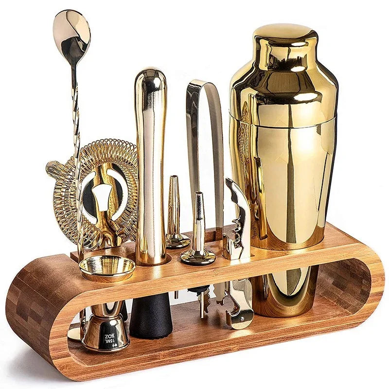 Mixology Pro | 10-Piece Cocktail Kit with Bamboo Stand | Essential Tools for Perfect Cocktails 1