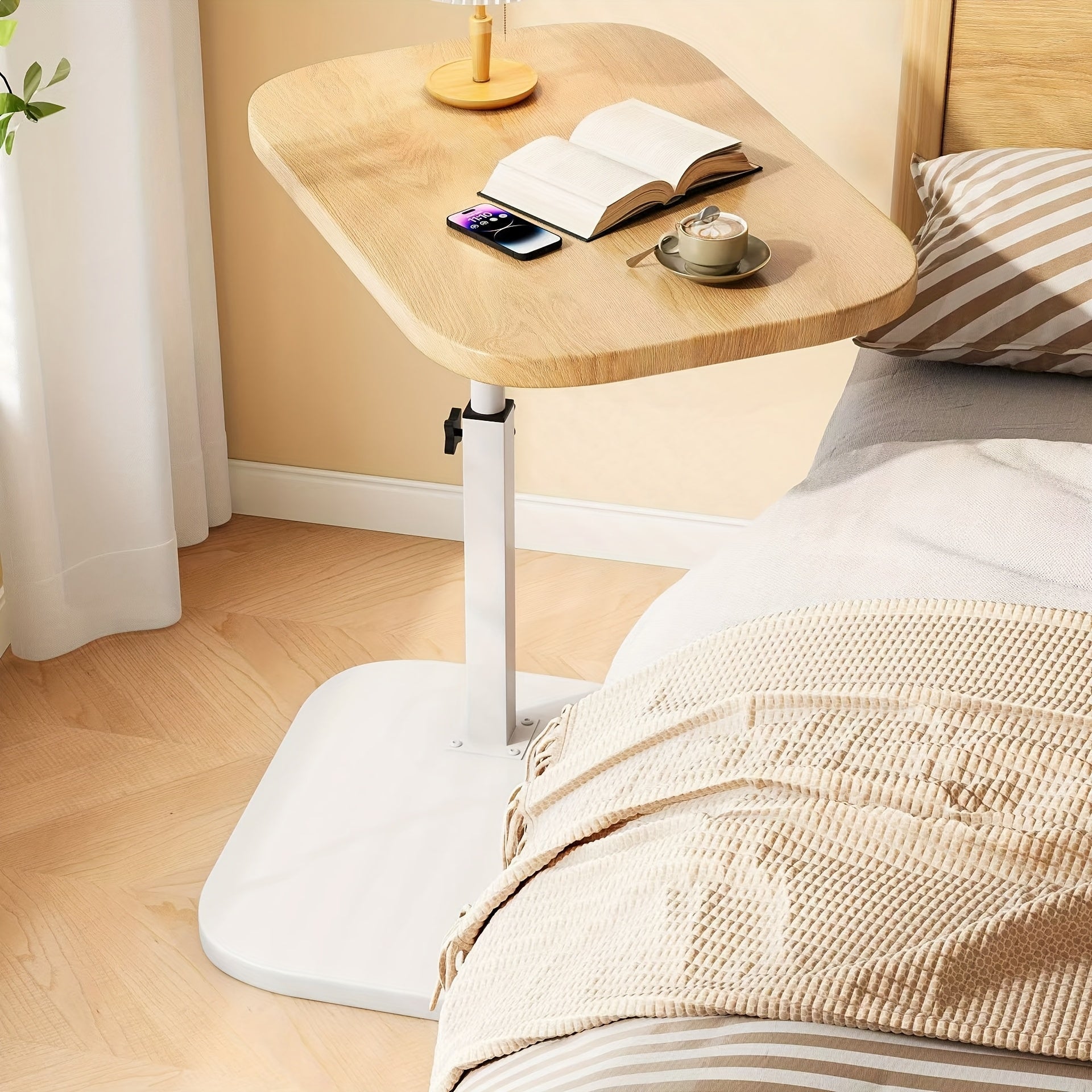 Modern Adjustable Bedside Table with Minimalist Design for Versatile Use 9