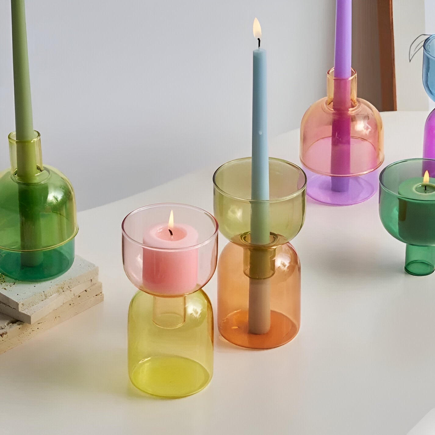 Modern Candle Holder | Elegant Ceramic Design with Multifunctional Use | Versatile Decor for Home Styling 5