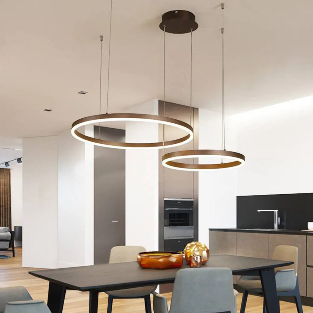Modern Circle | Pendant Light with Dimmable LED & Sleek Design | Kitchen Pendant Lighting for Elegant Interiors 11