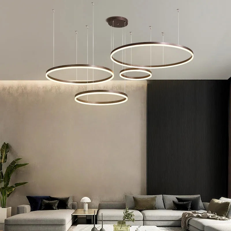 Modern Circle | Pendant Light with Dimmable LED & Sleek Design | Kitchen Pendant Lighting for Elegant Interiors 20