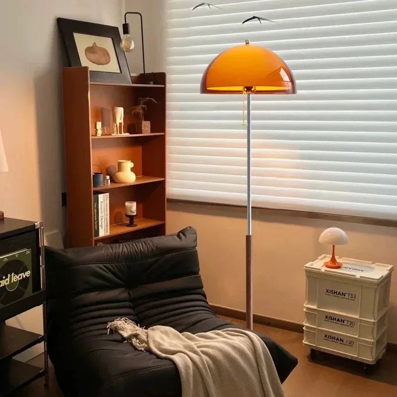Modern Floor Lamp | Elegant Dark Brown Acrylic Globe Design | Cozy Ambient Lighting for Living Rooms and Bedrooms 3