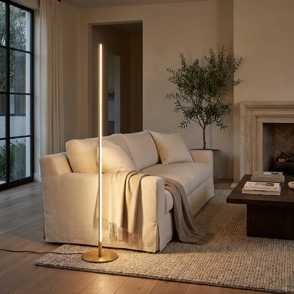 Modern Floor Lamp | High LED Standing Lamp with Energy-Efficient Lighting | Sleek Black Design for Any Room 3