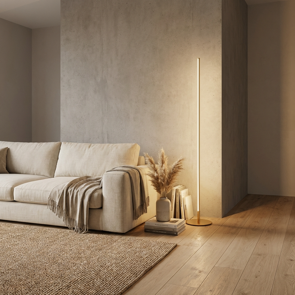 Modern Floor Lamp | High LED Standing Lamp with Energy-Efficient Lighting | Sleek Black Design for Any Room 7