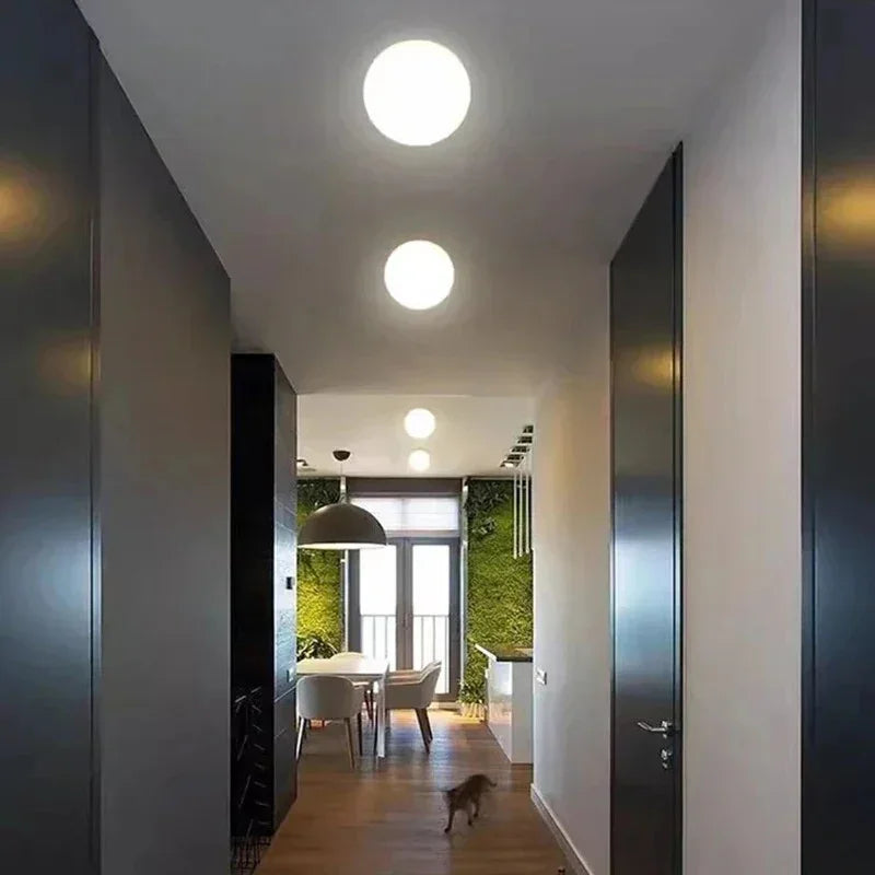 Modern Flush Mount Ceiling Light with White Glass Shade | Elegant Design for Soft Ambient Glow 3