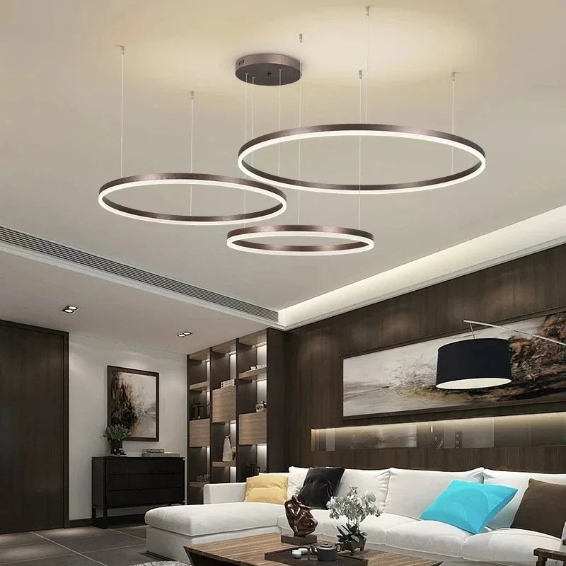 Modern LED Pendant Lighting | Adjustable Brightness Chandelier for Customizable Kitchen Ambiance 3