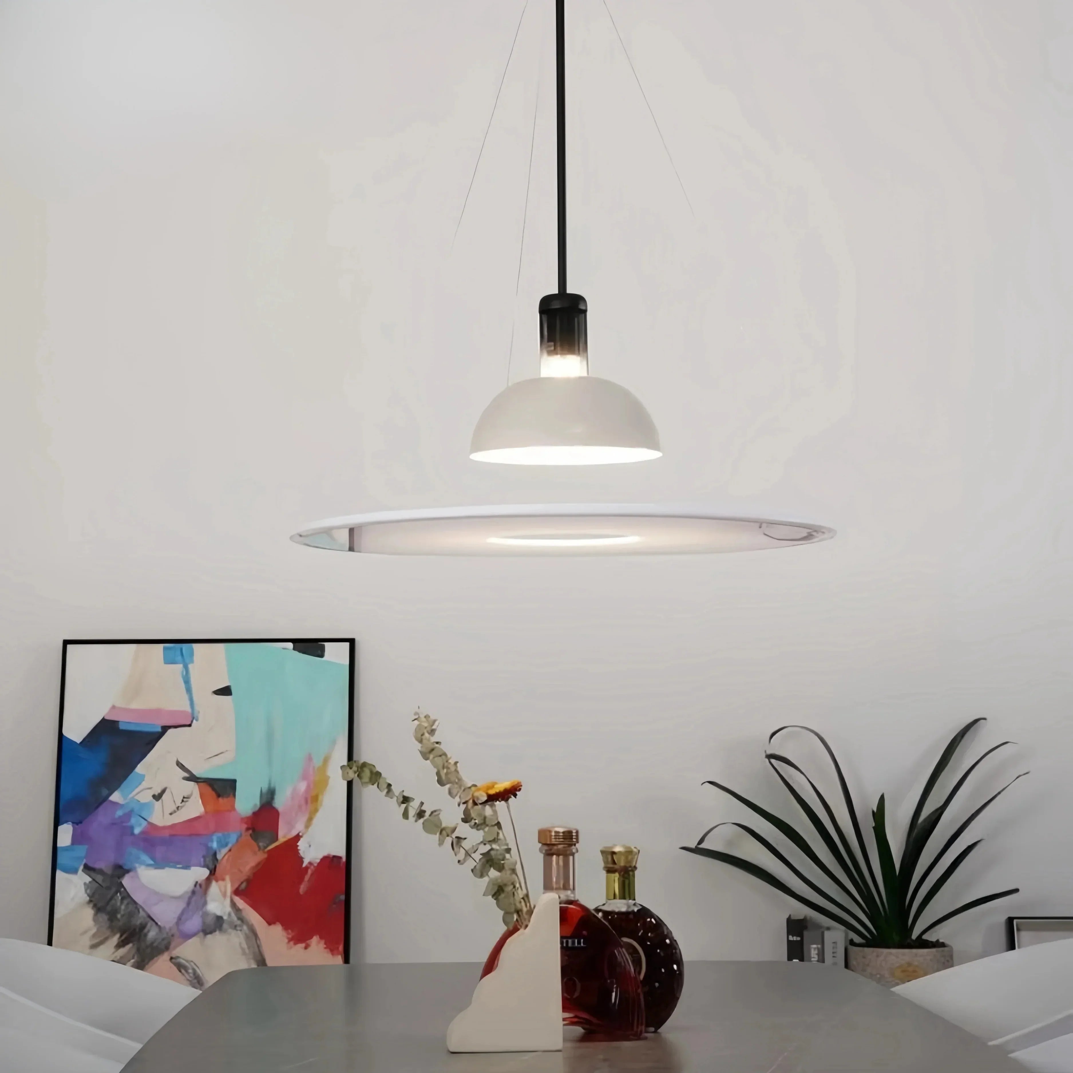 Modern Pendant Lighting | Sleek Disc Design with Acrylic Diffuser | Stylish Hanging Lights for Cozy Interiors 1