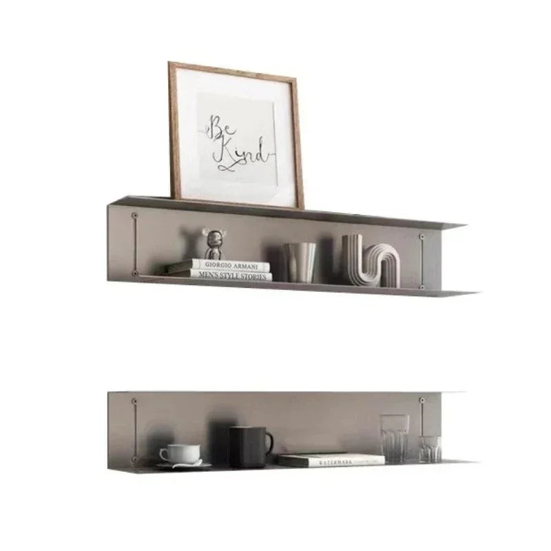 Modern Stainless Steel Floating Wall Shelf with Durable Design for Space Optimization 6
