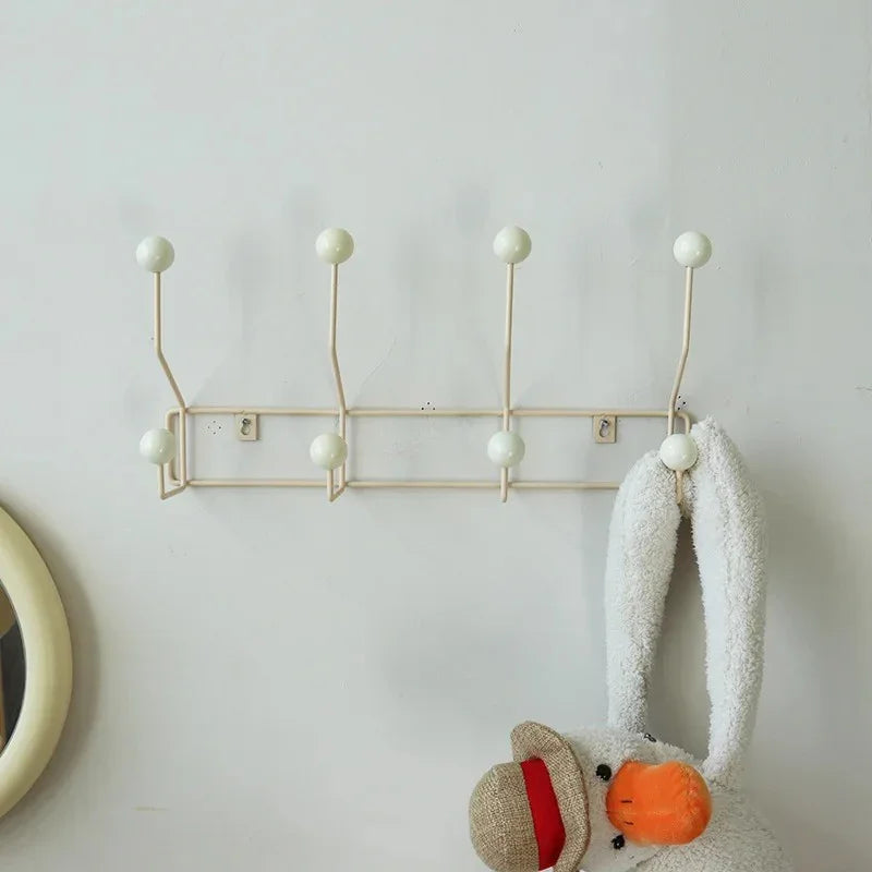 Modern Wall Mounted Coat Rack with Wrought Iron & Solid Wood Hooks | Stylish Wall Rack for Coats and Bags 3