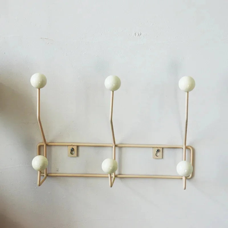 Modern Wall Mounted Coat Rack with Wrought Iron & Solid Wood Hooks | Stylish Wall Rack for Coats and Bags 4