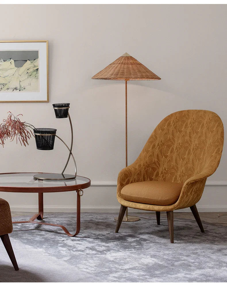 Natural Elegance | Rattan Floor Lamp with Hand-Knitted Shade | Cozy Lighting for Living Spaces 3