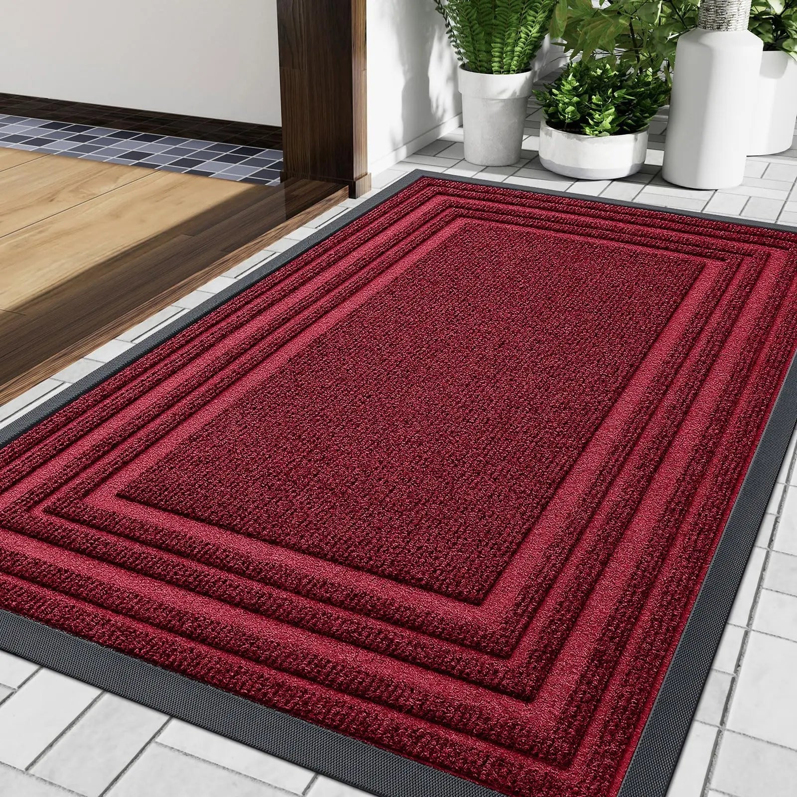 Non-Slip Doormat with Natural Rubber Construction | Durable Outdoor Mat for All-Weather Protection 1